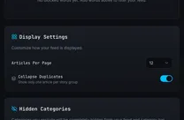 User settings