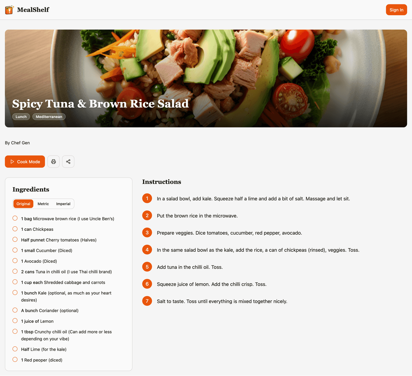 Recipe Details